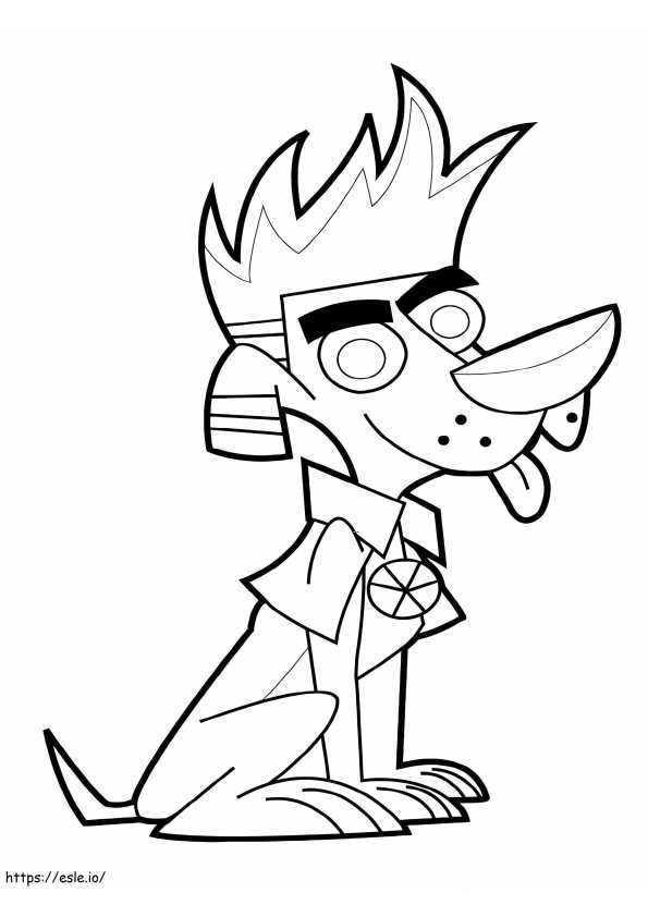 Dog Johnny Test coloring page