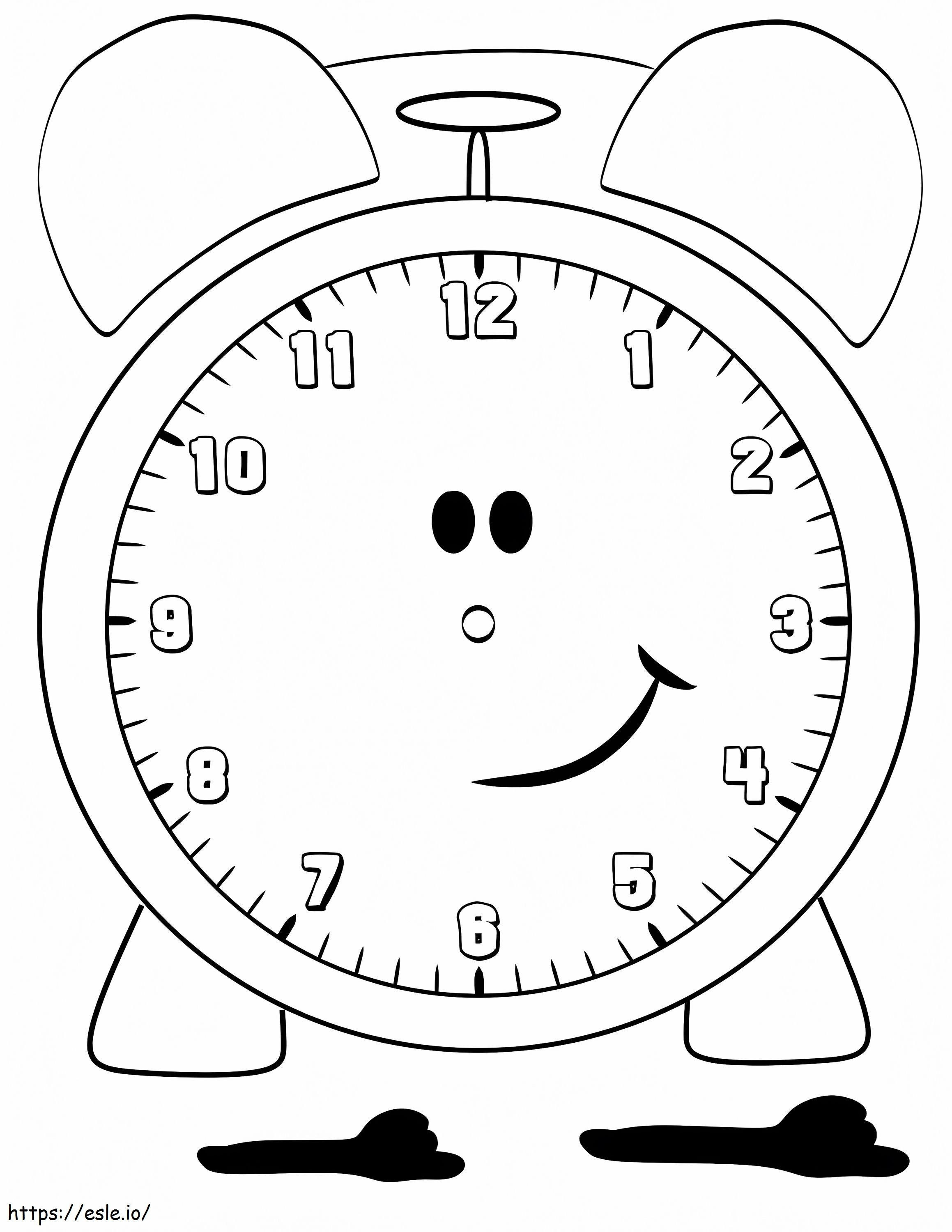 Happy Clock coloring page