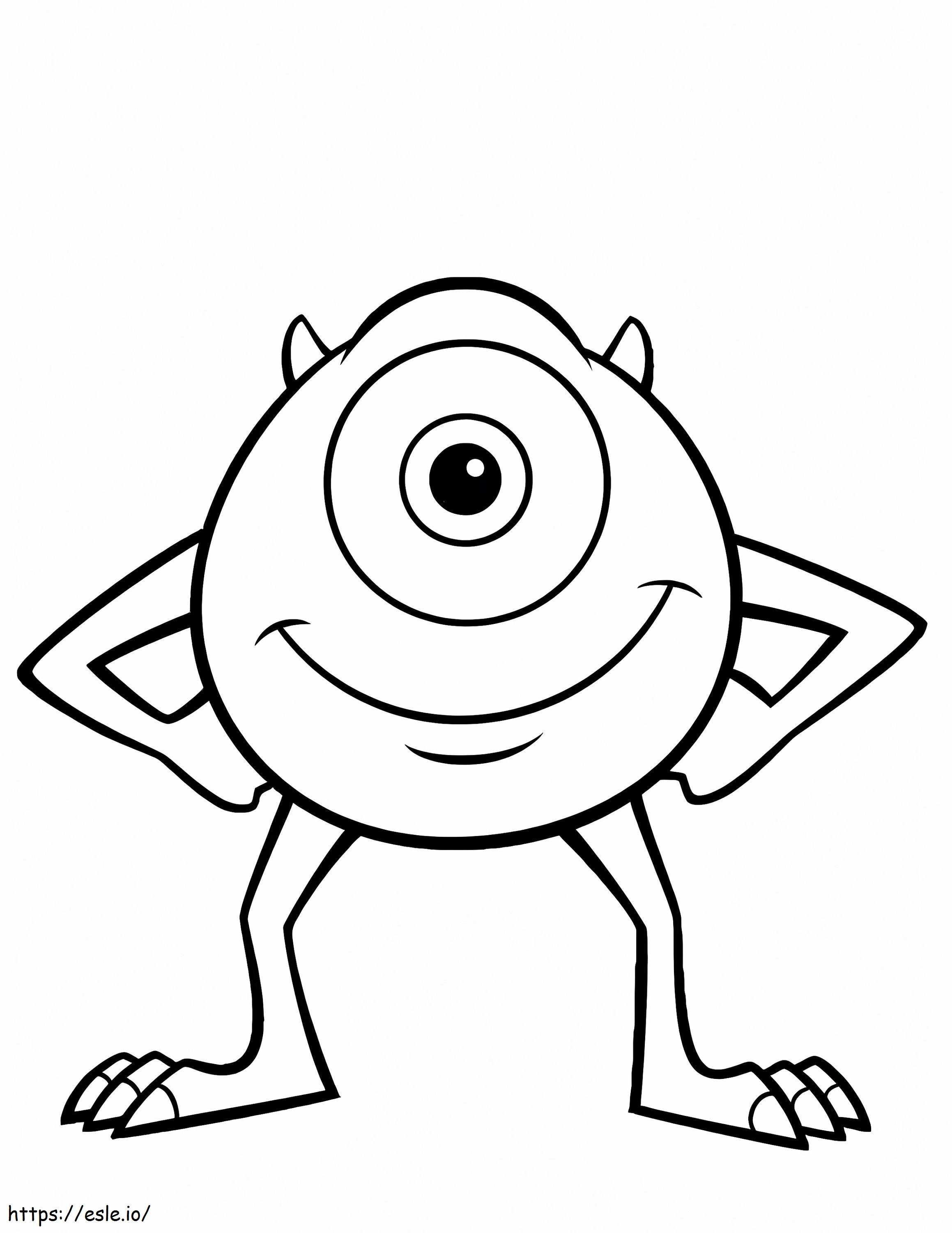Smiling Monster coloring page