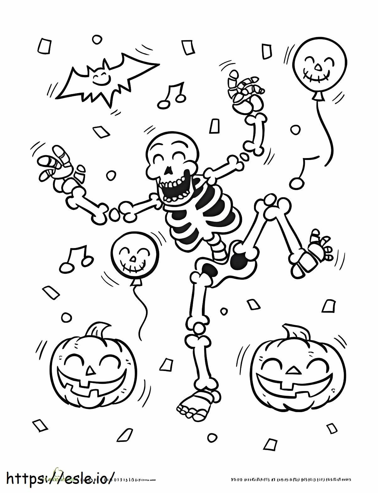 Skeleton Holiday First coloring page