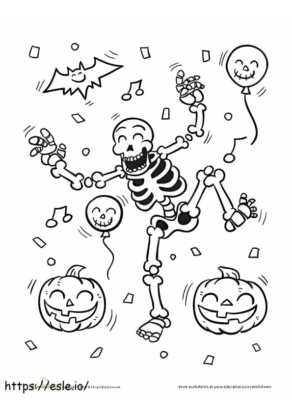  Skeleton Holiday First de colorat
