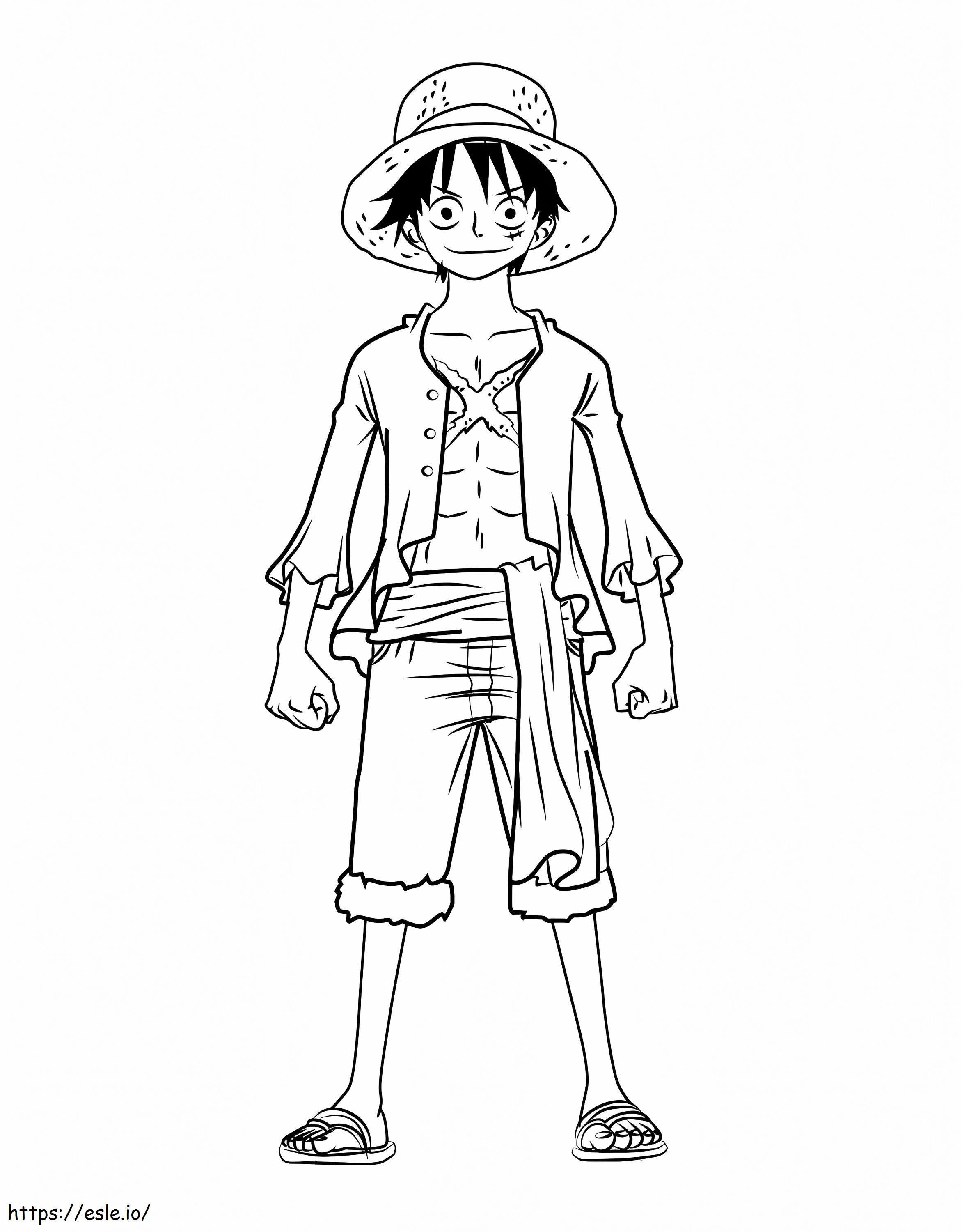  Cum să desenezi Monkey D Luffy întregul corp dintr-o singură bucată Pasul 0 de colorat
