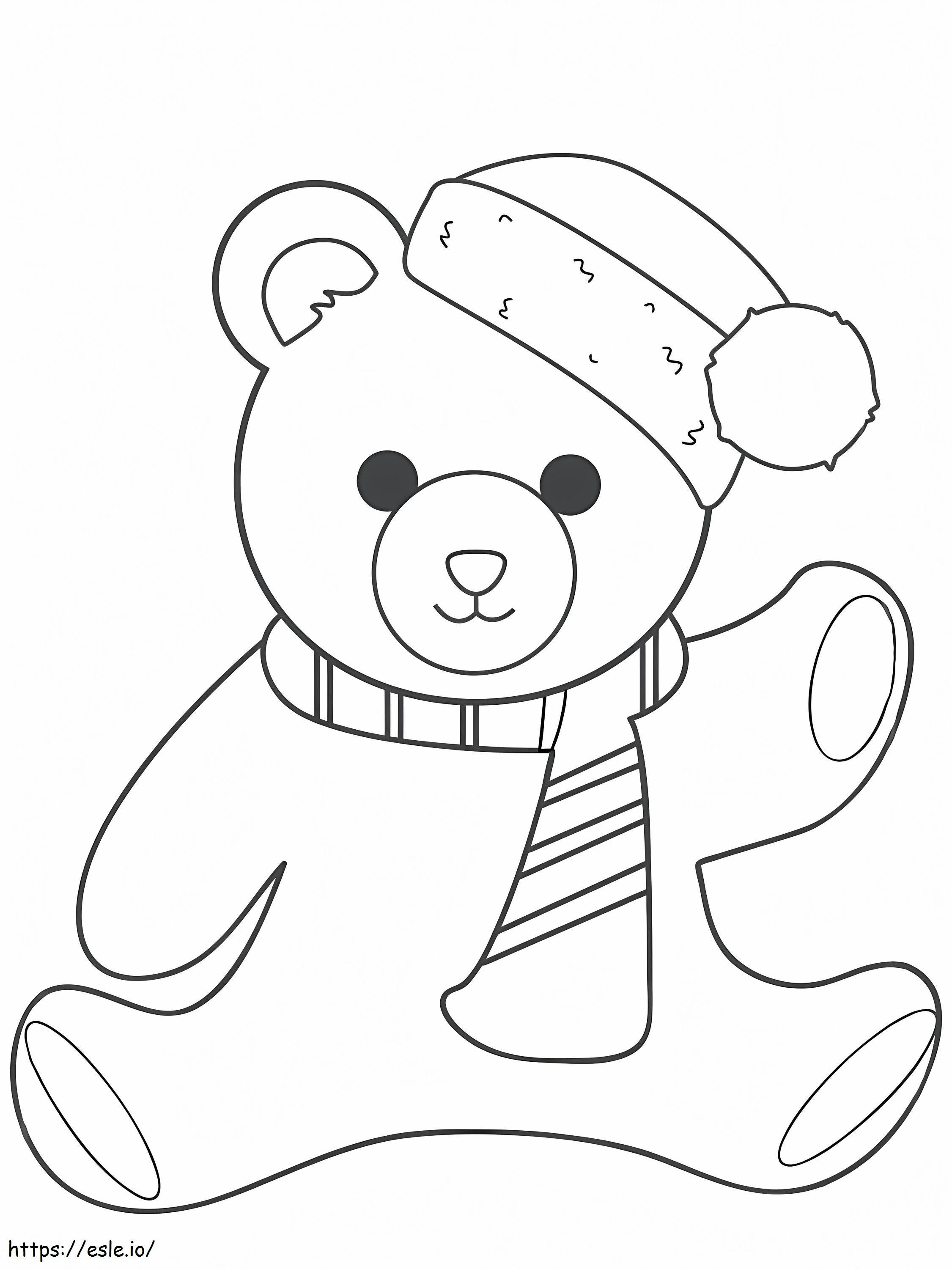 Warm Teddy Bear coloring page