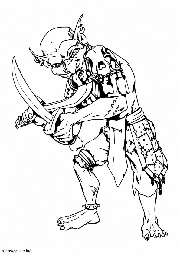 Goblin segurando a espada
