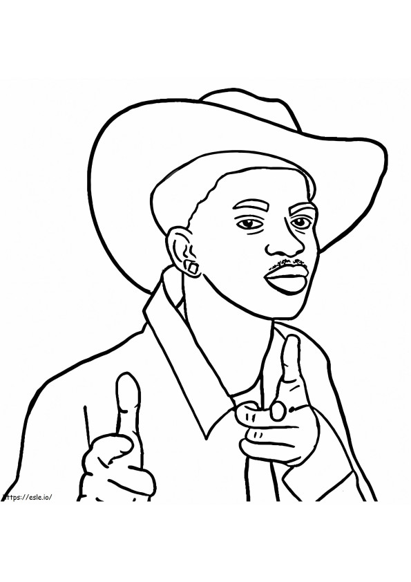 Awesome Lil Nas X coloring page