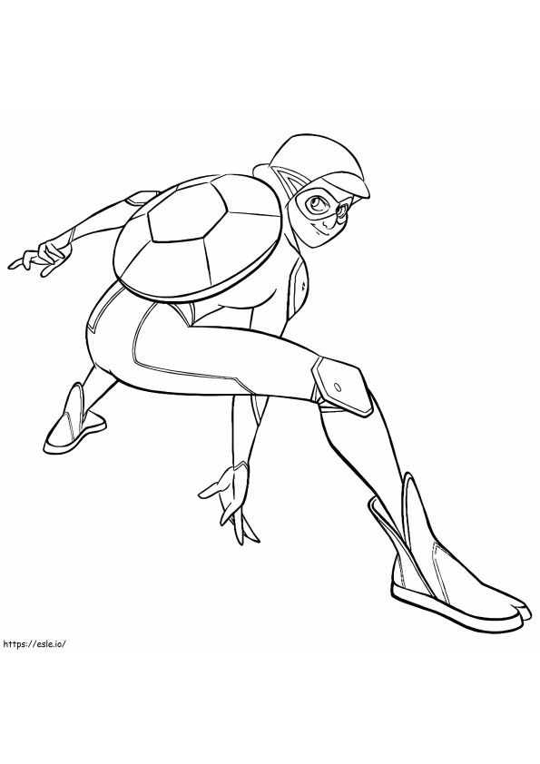 Carapace From Miraculous coloring page