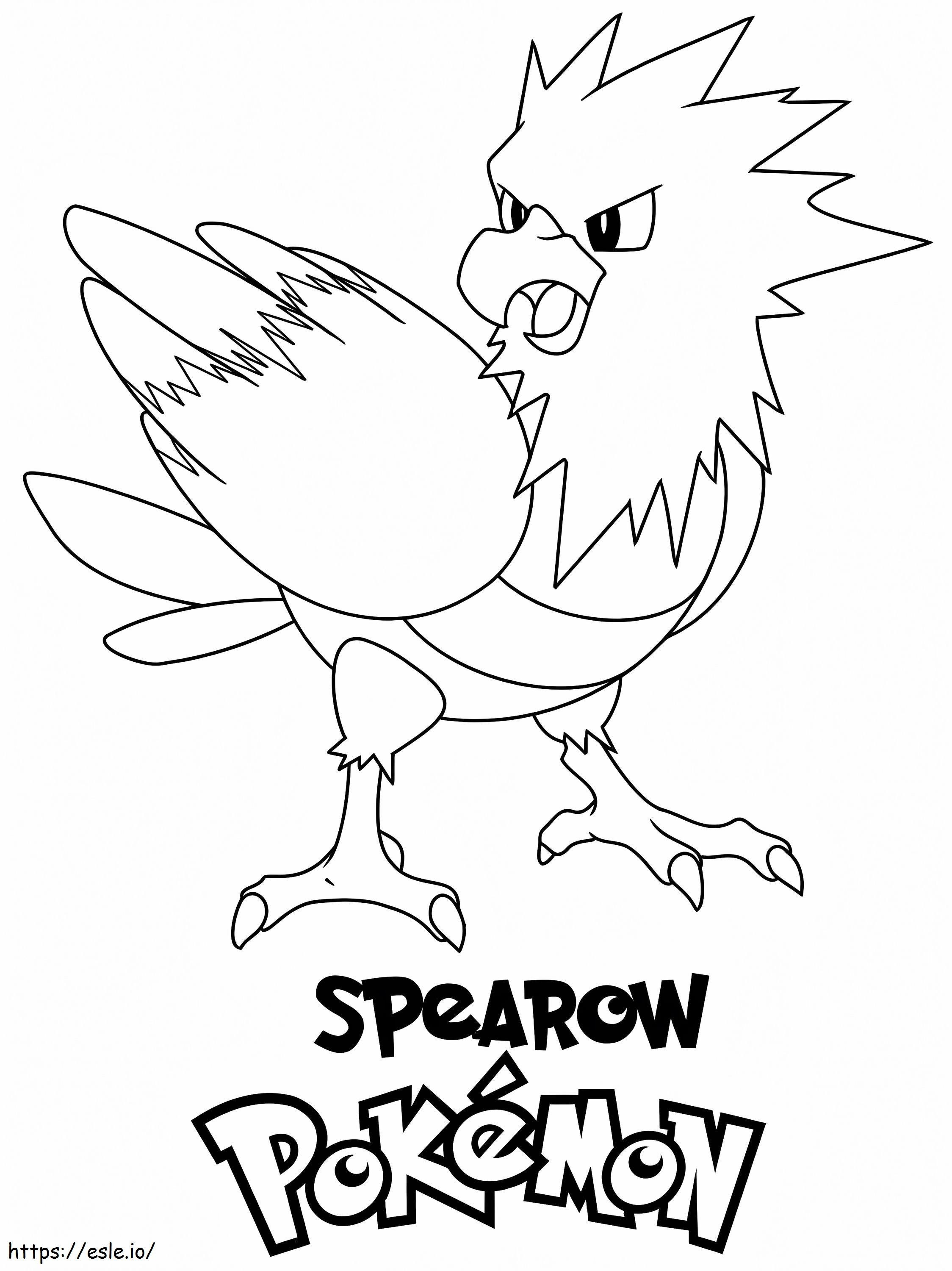 Spearow Pokémon kleurplaat kleurplaat