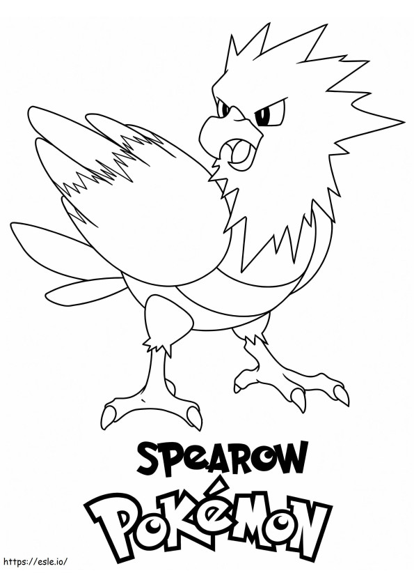 Pokemon Spearow kolorowanka