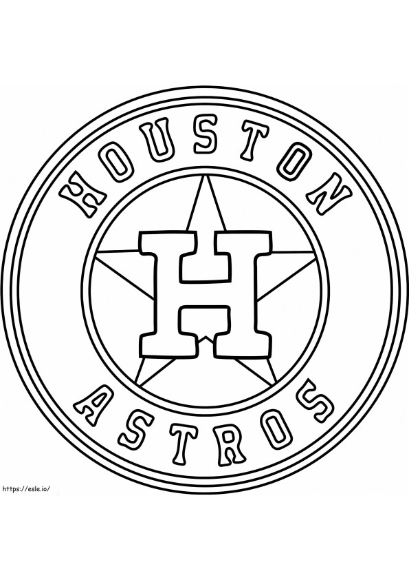 Houston Astros-logo kleurplaat