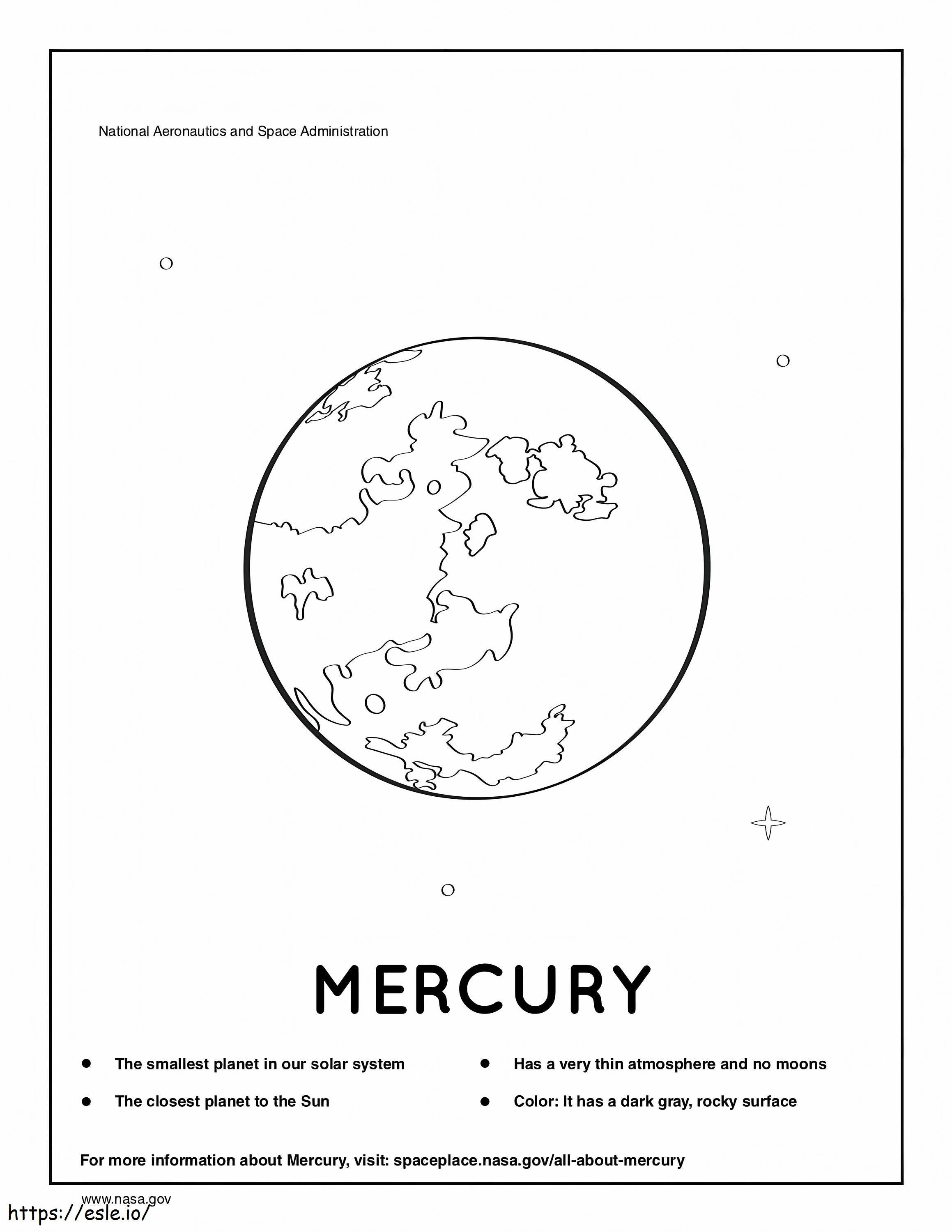 Mercury coloring page