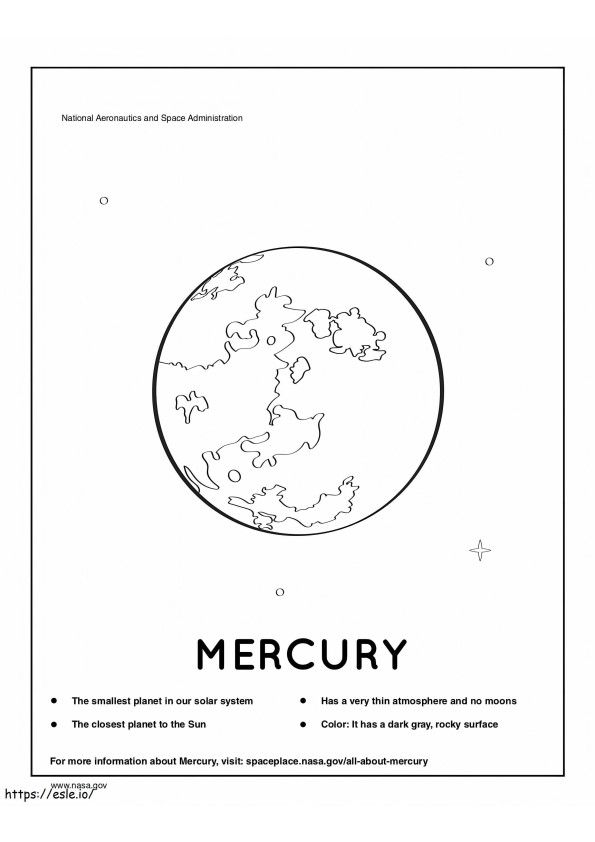 Merkurius värityskuva
