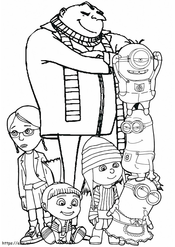 Gru Characters Despicable Me coloring page