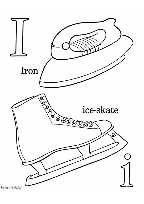 Letter I 13 coloring page