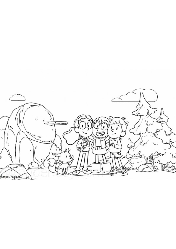 Hilda And Her Friends coloring page