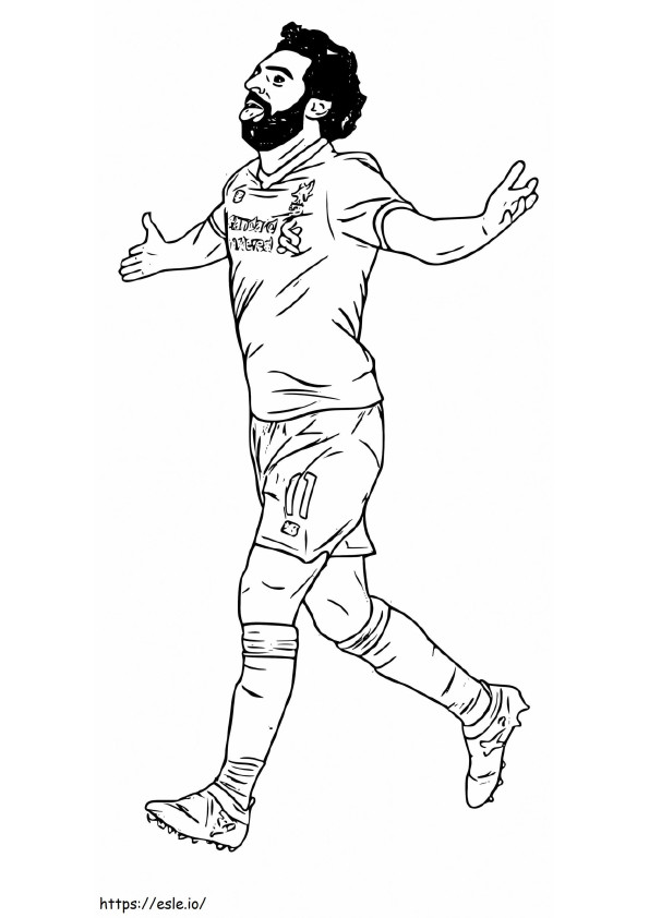 Mohamed Salah kolorowanka