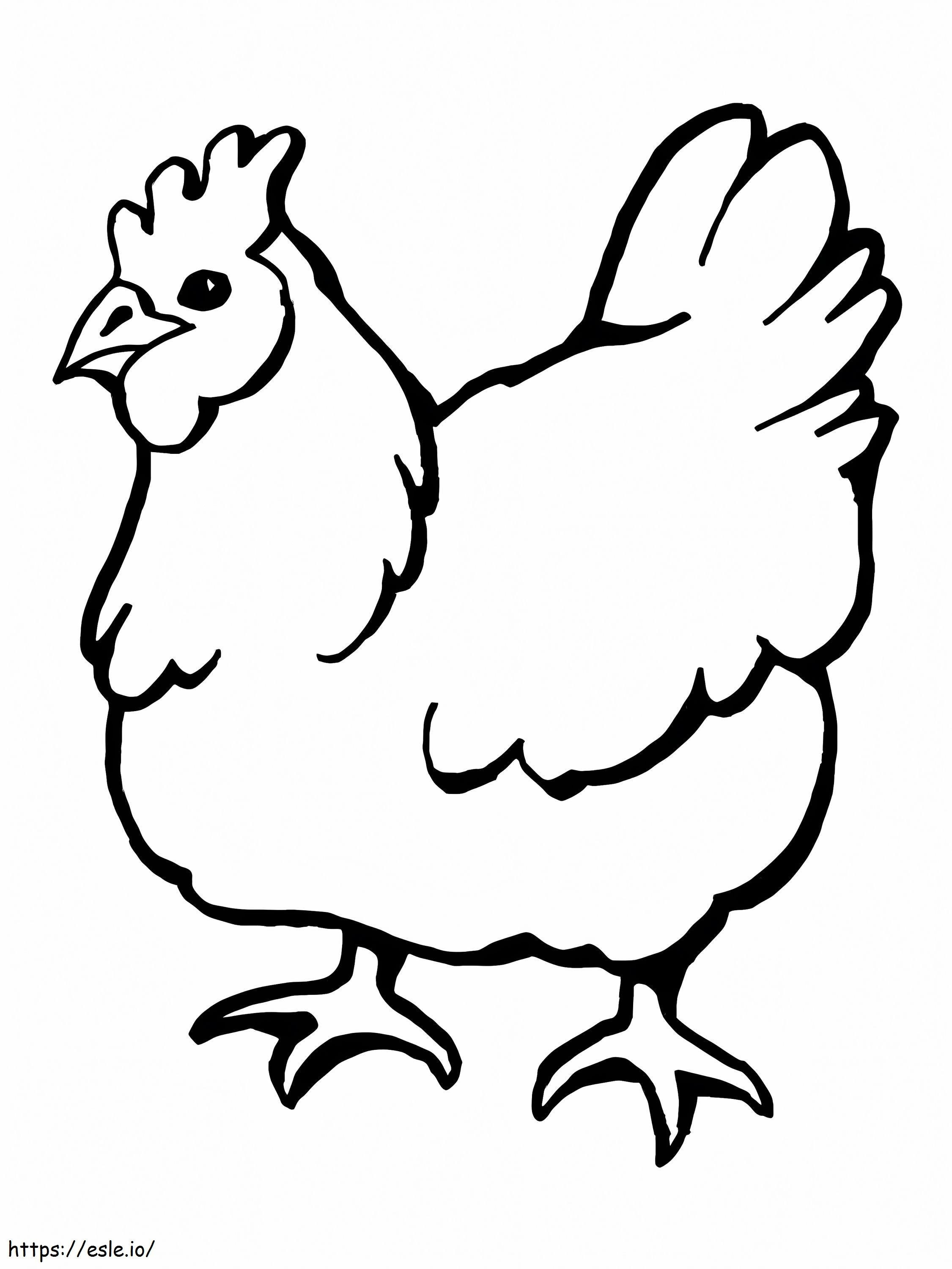 Ayam Domestik Gambar Mewarnai