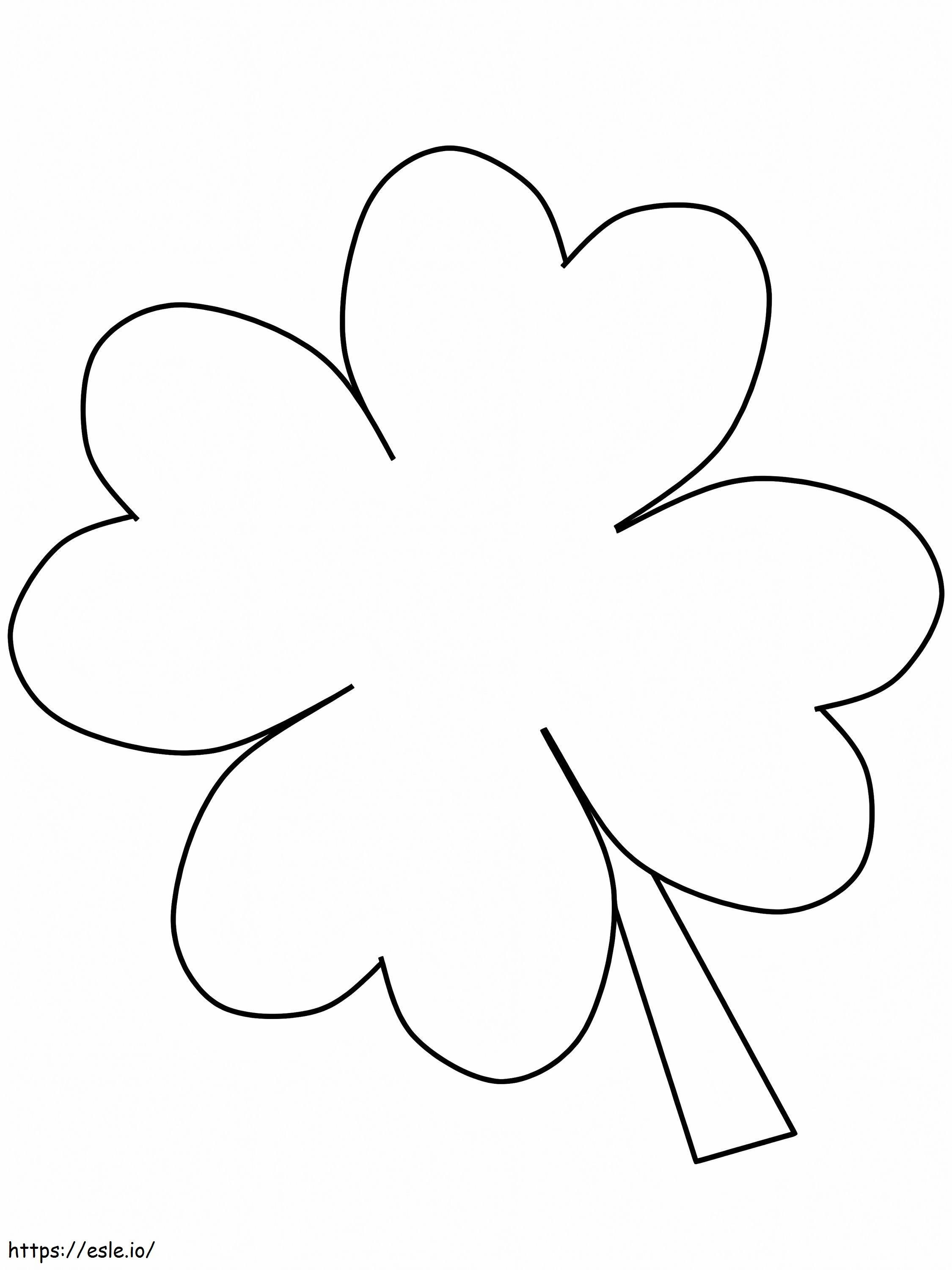 Four Leaf Clover 5 coloring page