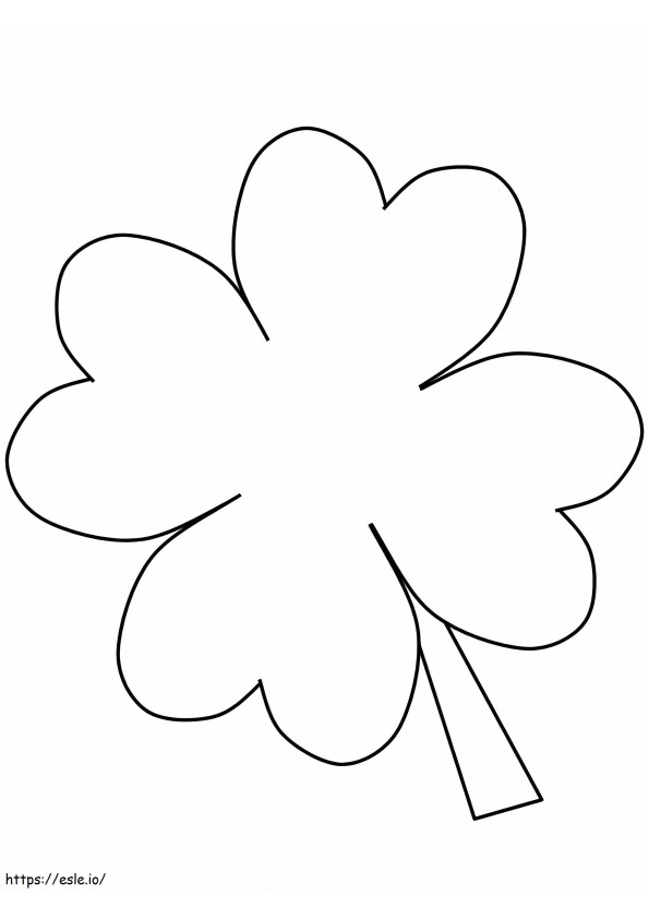 Four Leaf Clover 5 coloring page