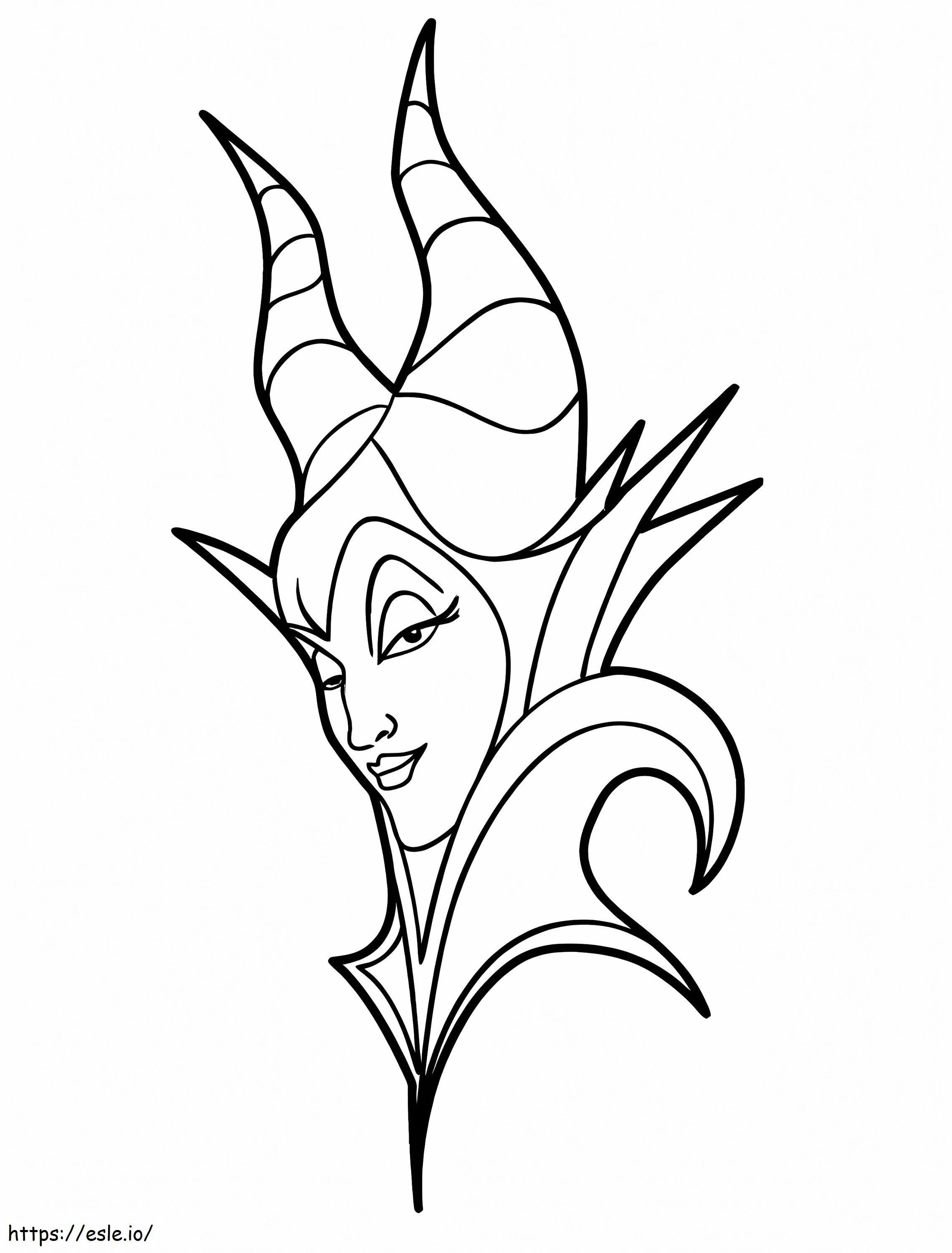 Maleficent Head coloring page