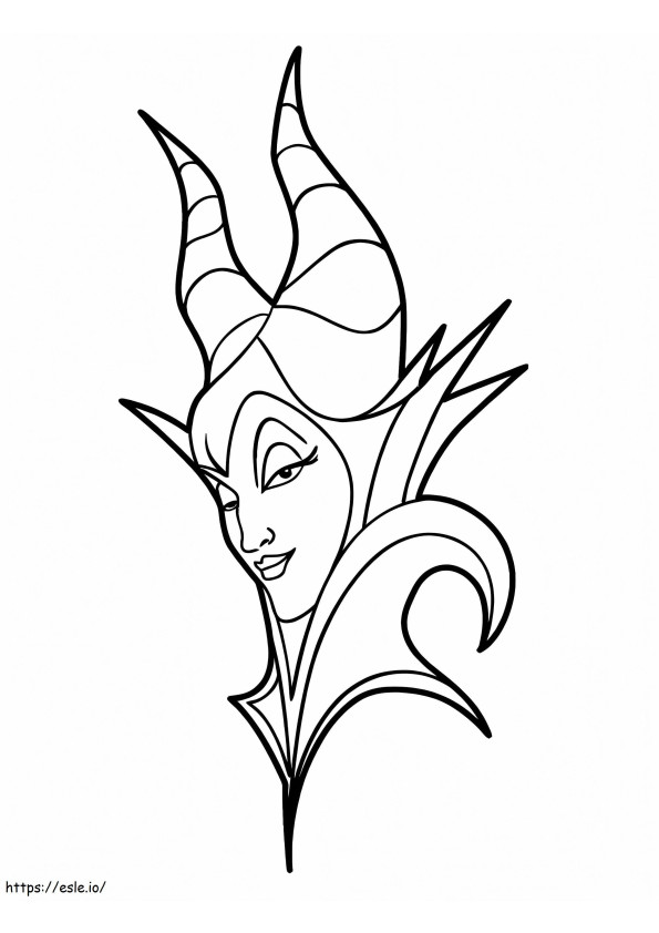 Maleficent Head coloring page