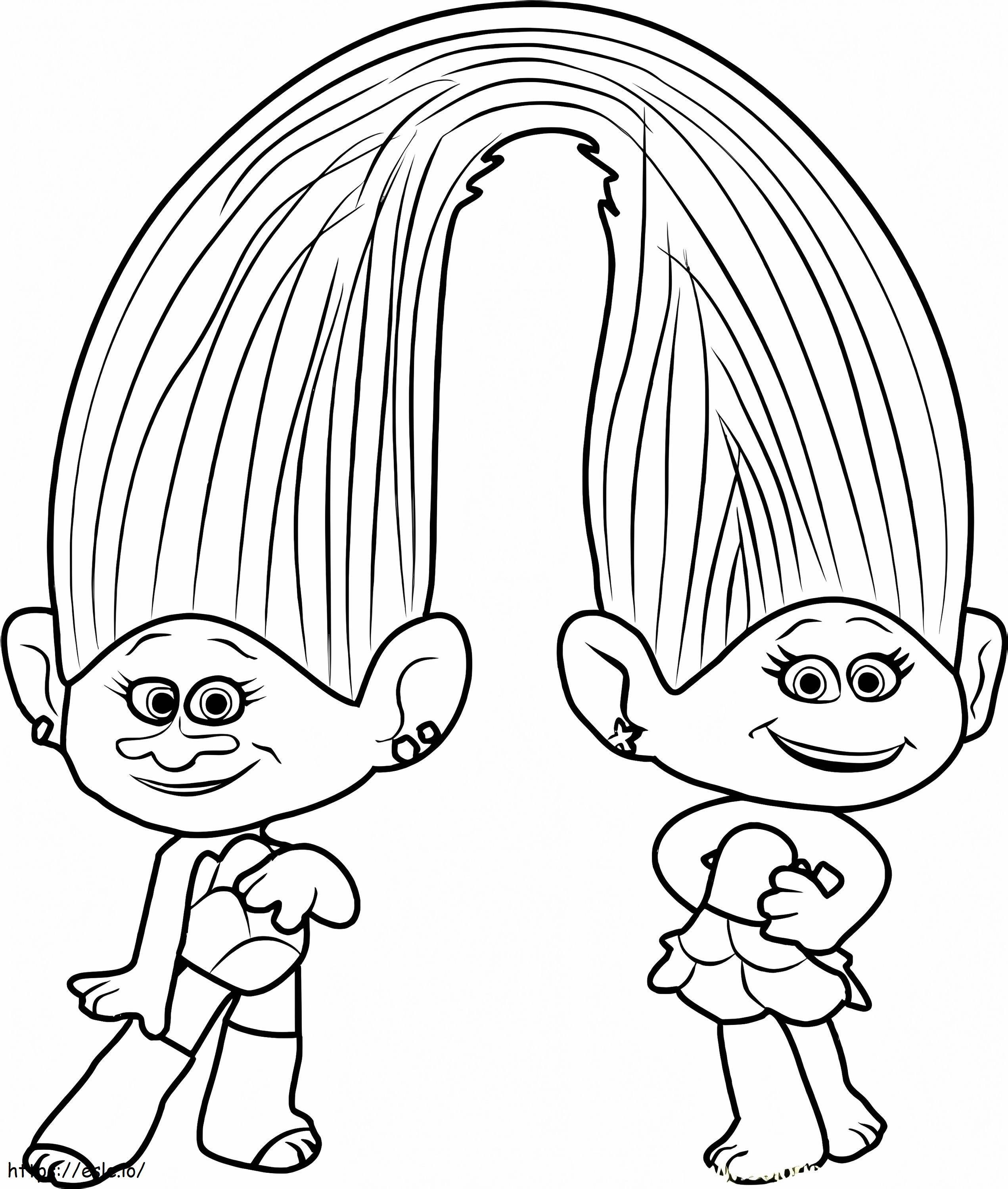 Trolls Satin And Chenille coloring page
