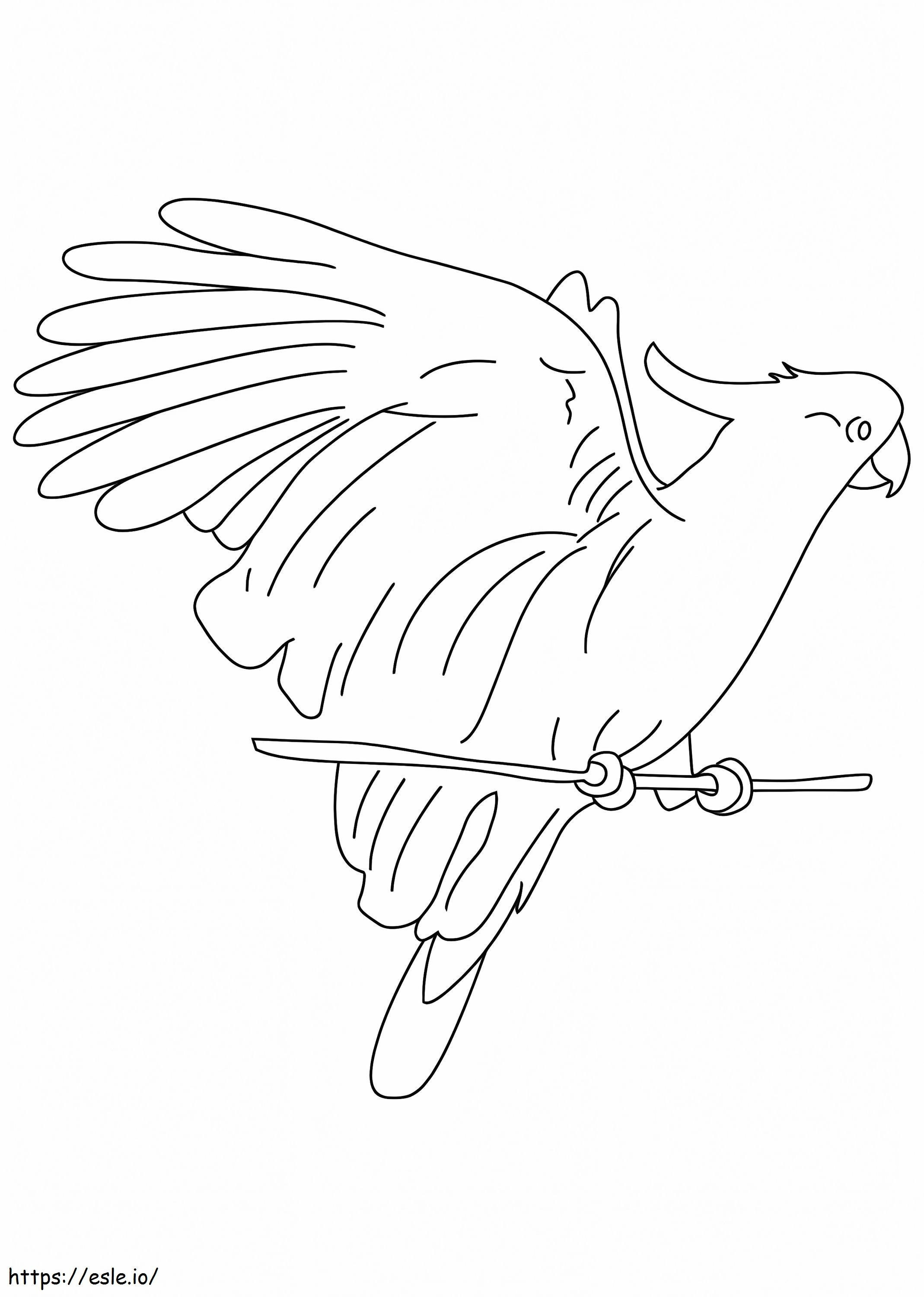 Cute Macaw coloring page