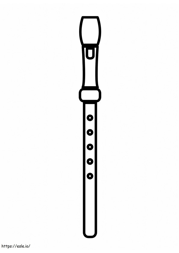 Simple Flute 4 coloring page