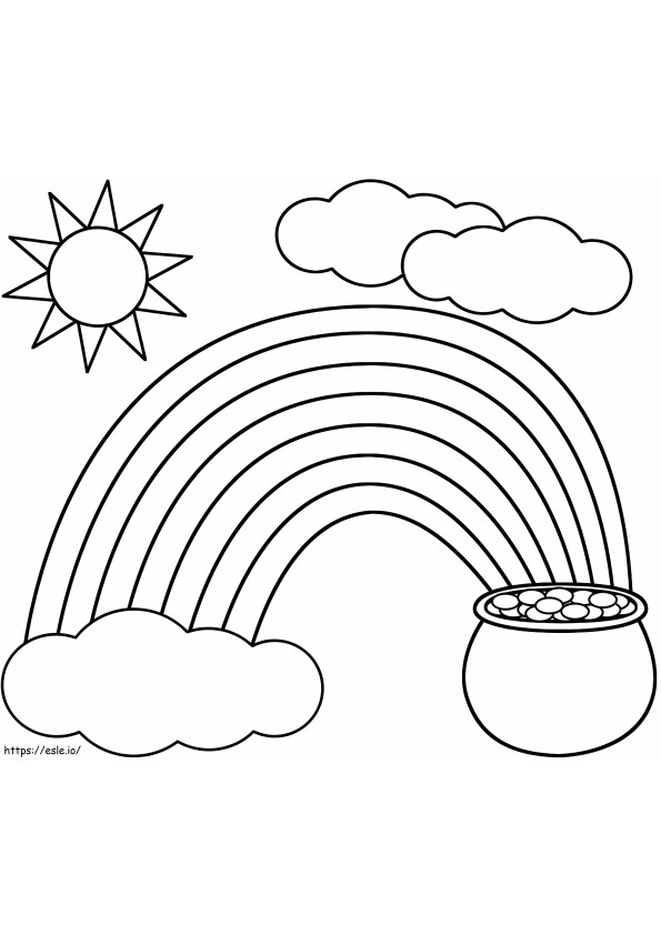 Rainbow Coloring Page 4 coloring page
