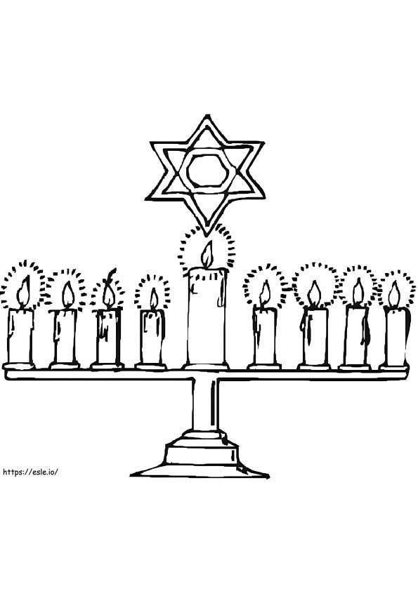 Hanukkah Free Printable coloring page
