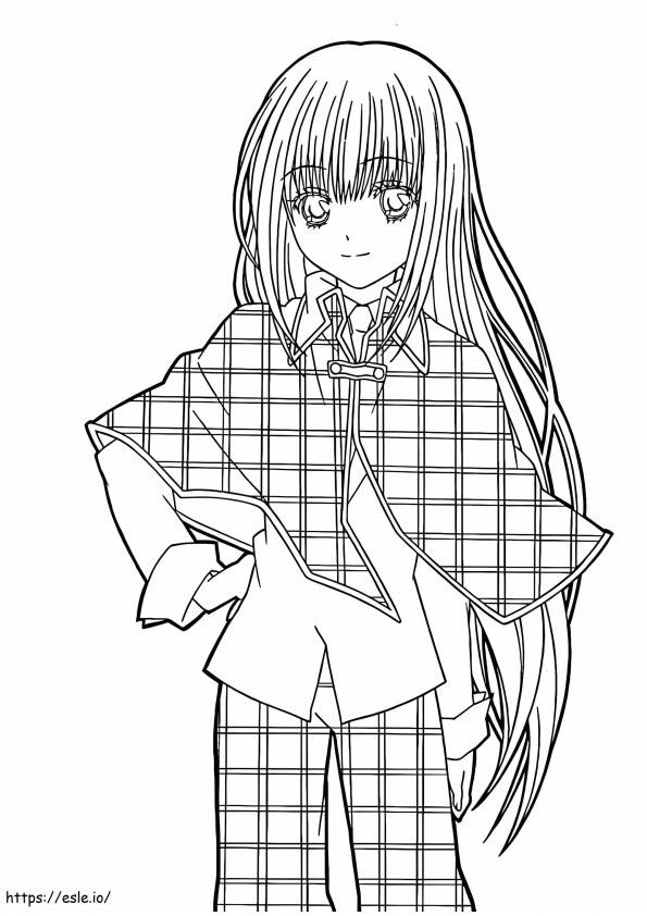 Cute Manga Girl 2 de colorat