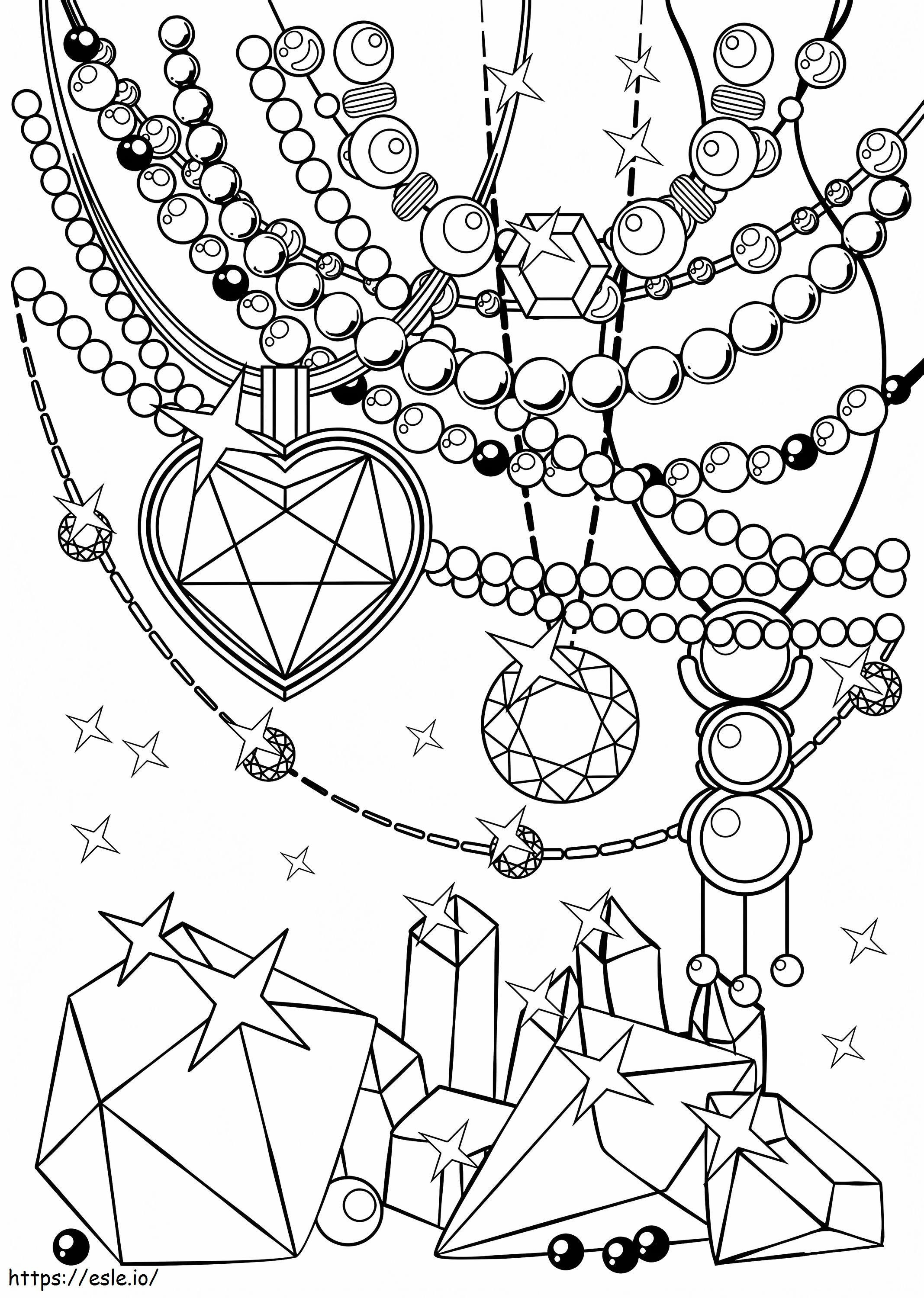 Beads And Crystals coloring page