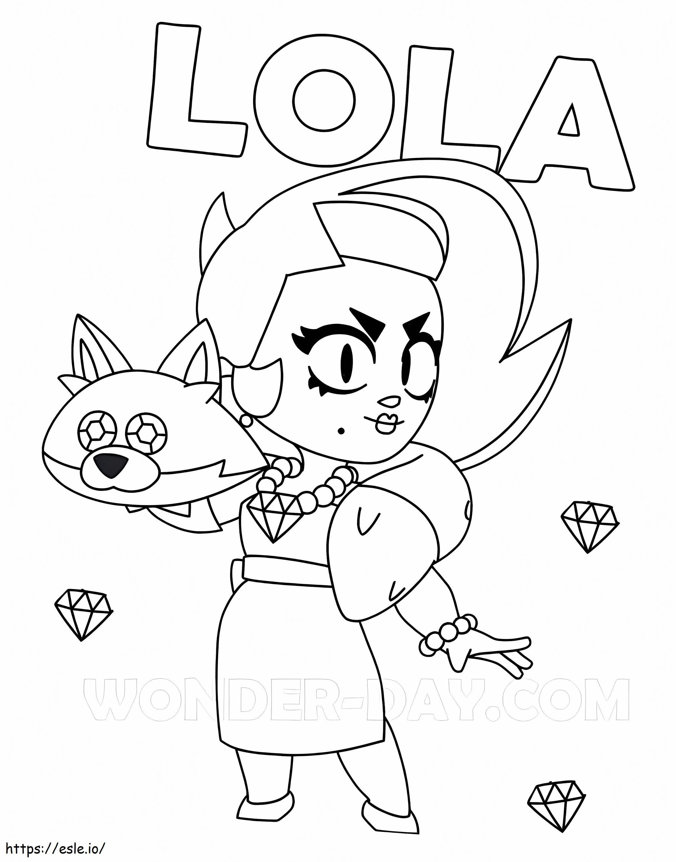 Estampa Lola Brawl Stars para colorir