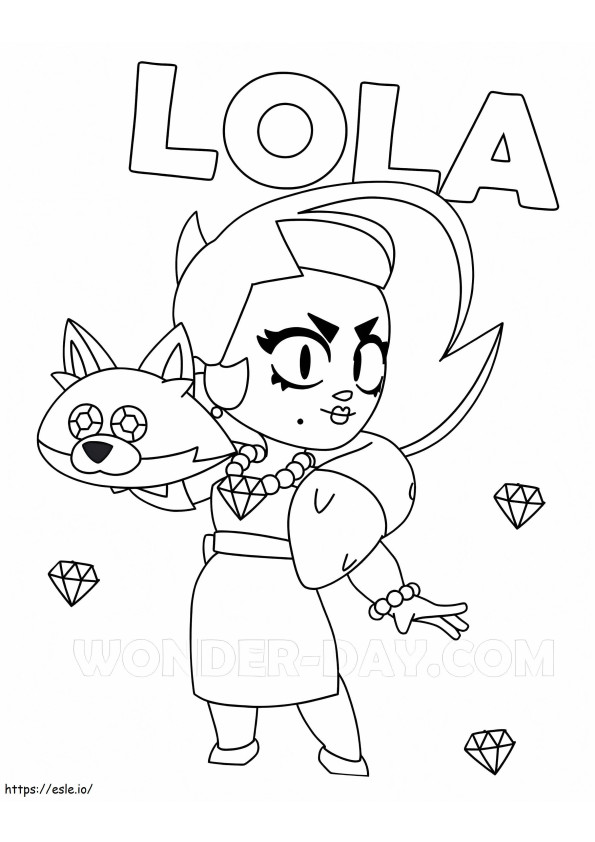 Estampa Lola Brawl Stars para colorir