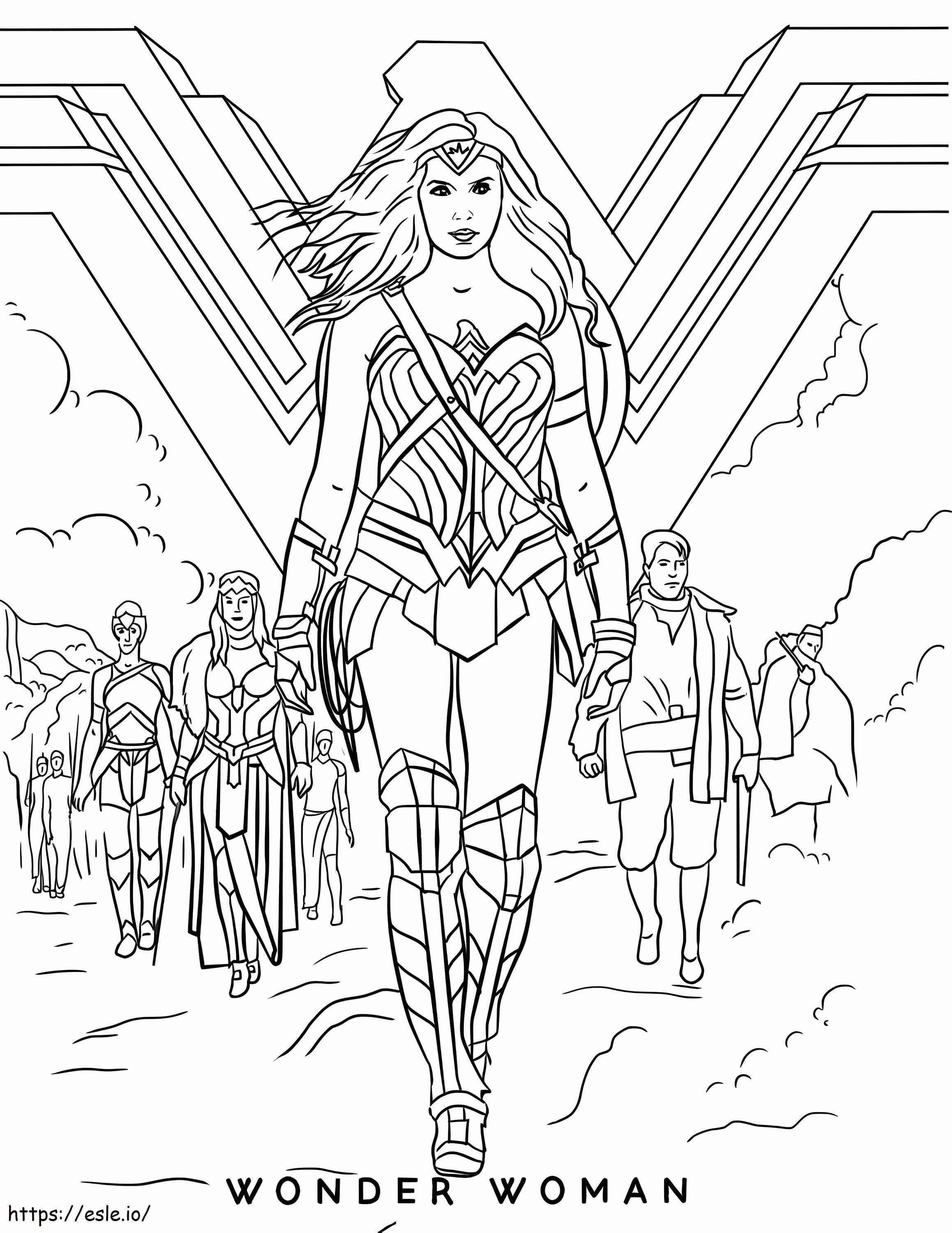 Film Wonder Woman kolorowanka