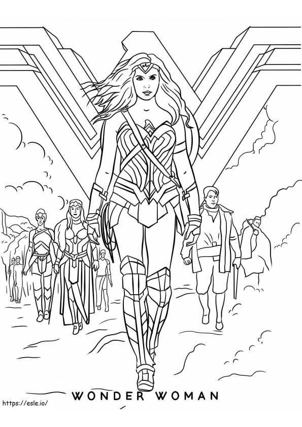 Film Wonder Woman kolorowanka