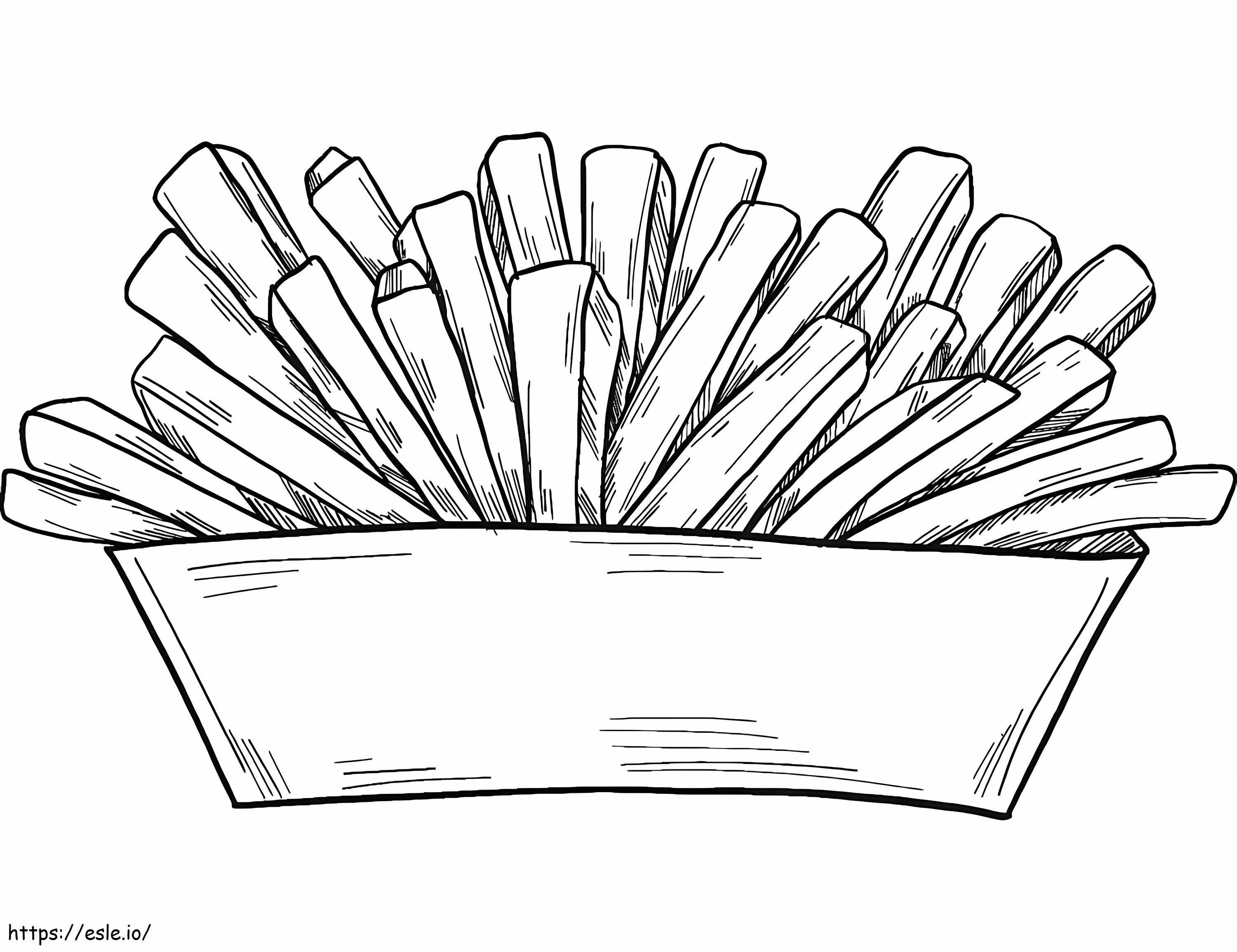 French Fries 3 coloring page