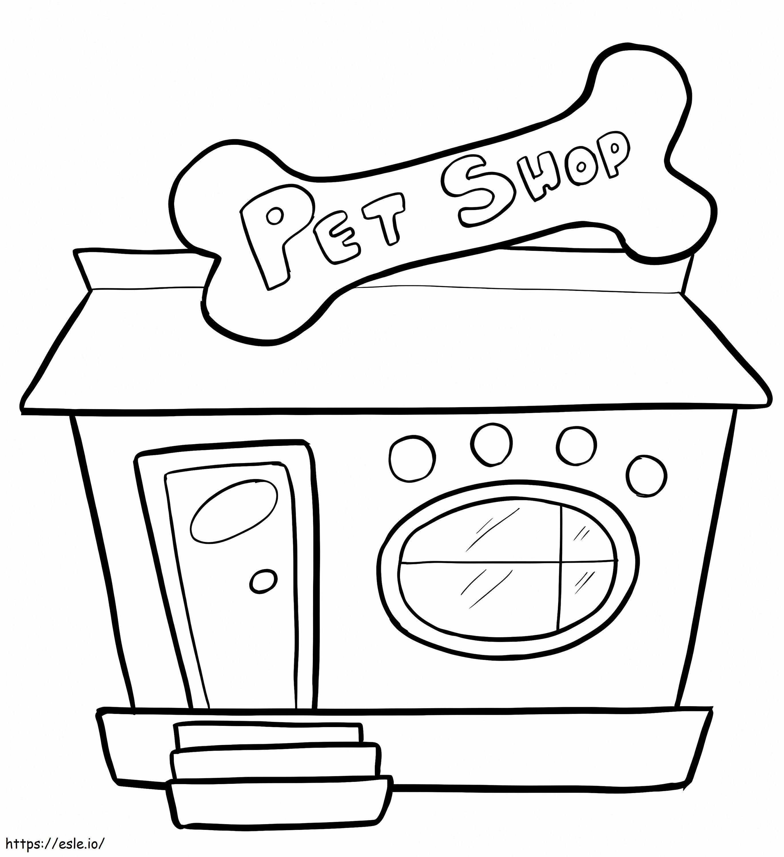 Pet shop para colorir para colorir