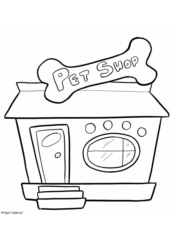 Pet shop para colorir para colorir