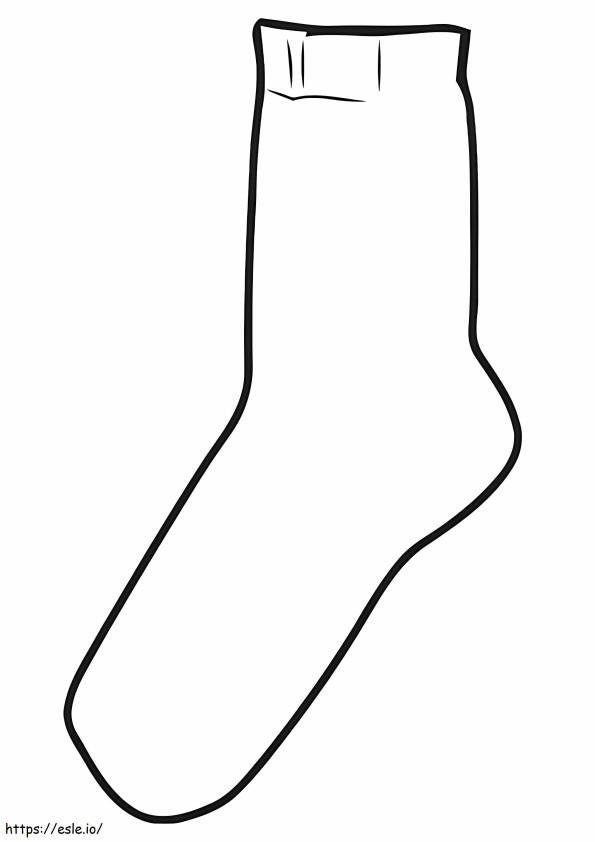 Simple Sock coloring page