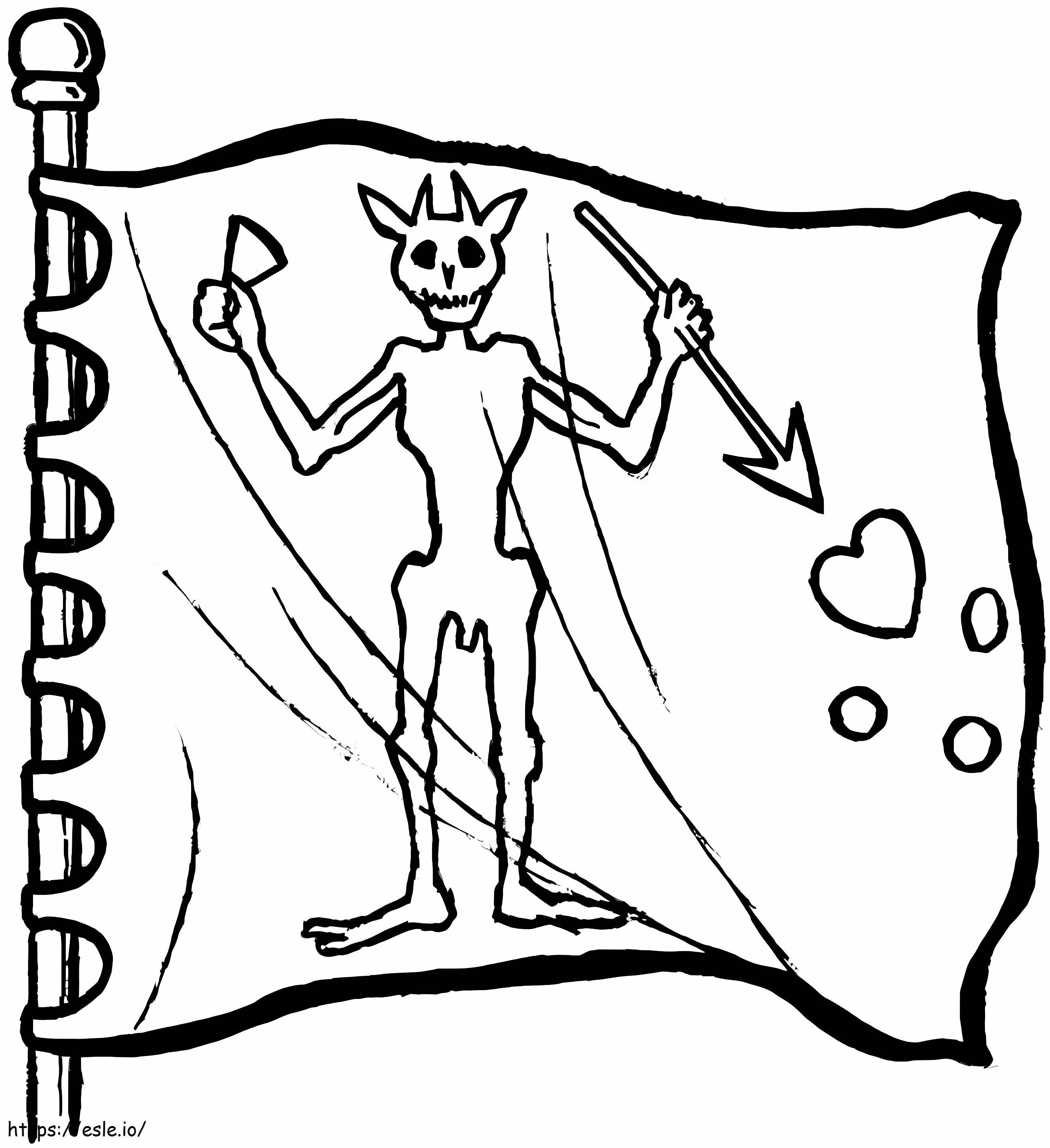 Demon Flag coloring page