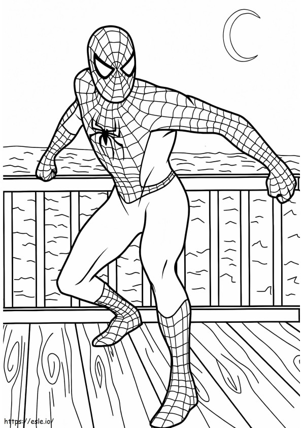 Spiderman voor kinderen kleurplaat