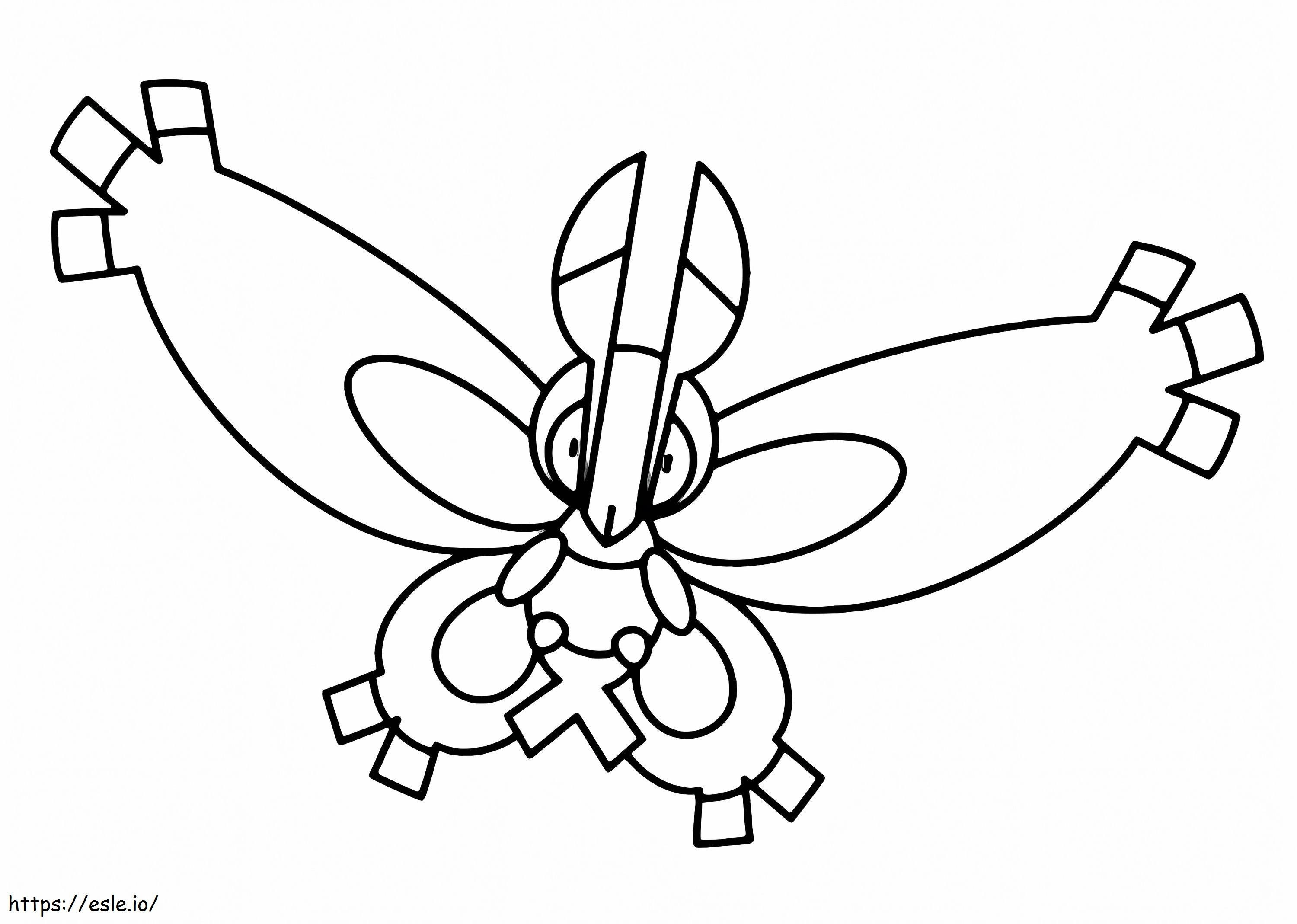 Afdrukbare Mothim Pokemon kleurplaat kleurplaat