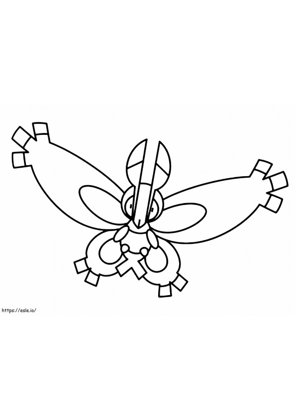 Pokemon Mothim yang dapat dicetak Gambar Mewarnai