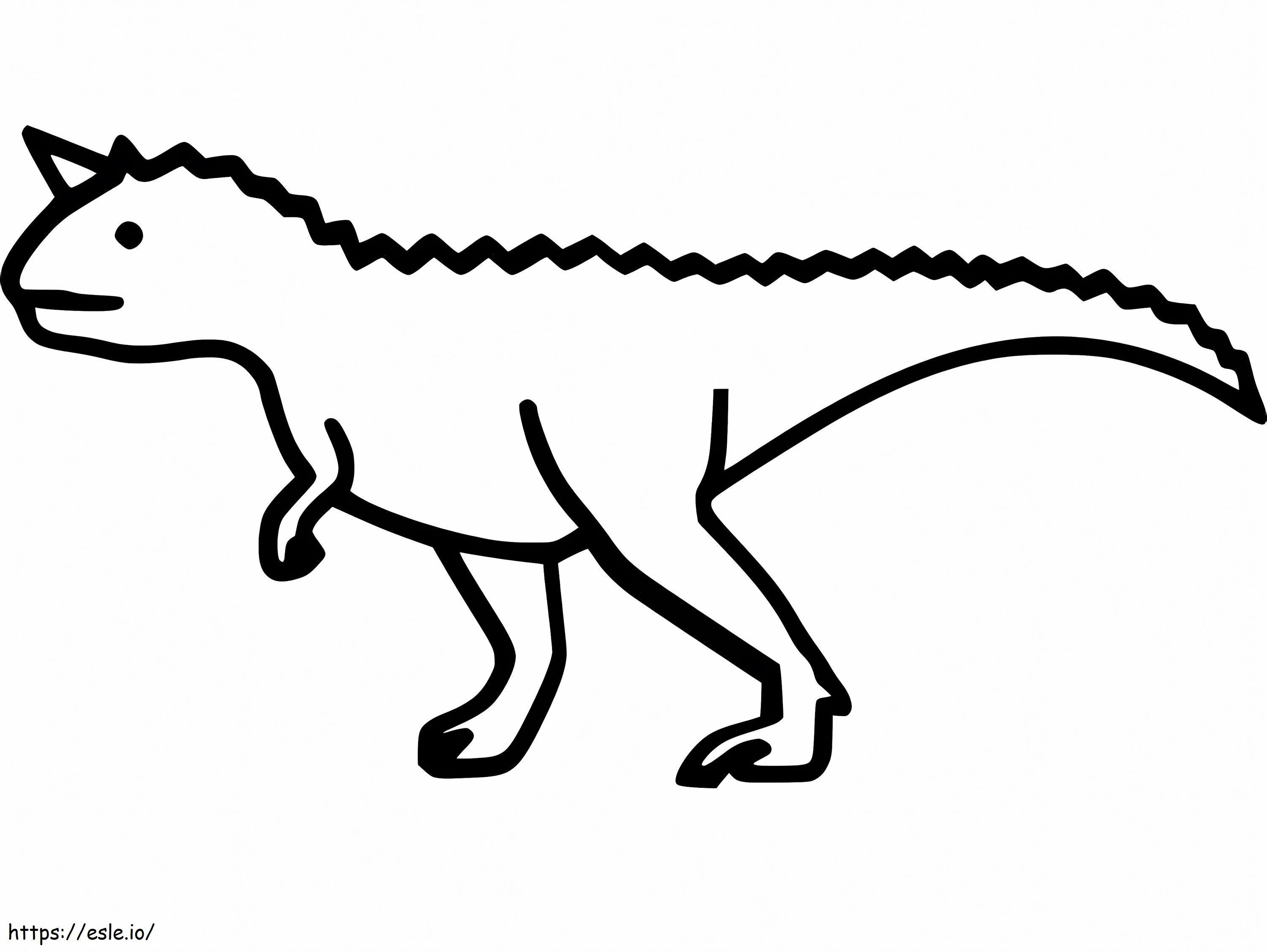 Eenvoudige Carnotaurus kleurplaat kleurplaat