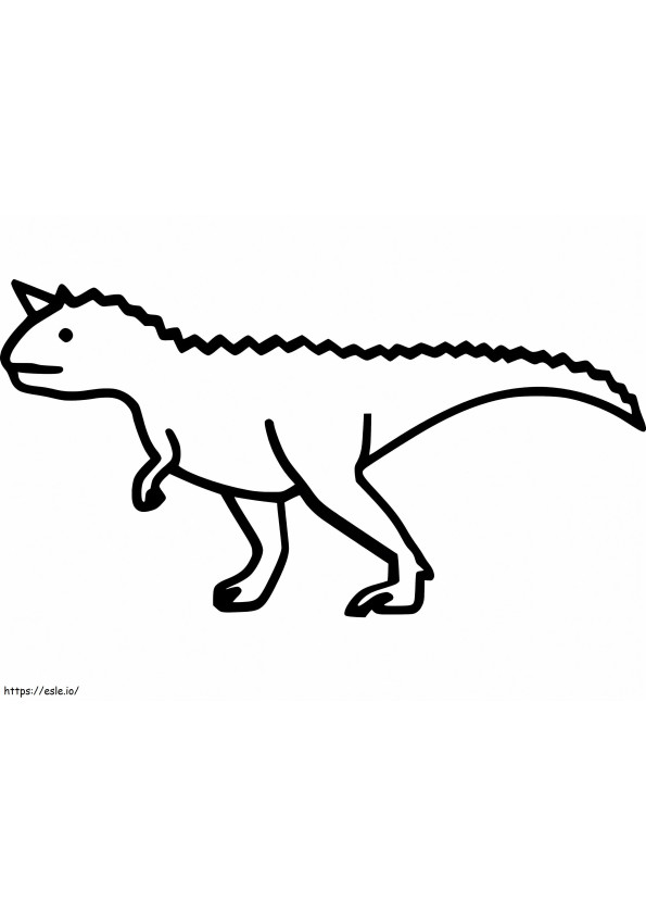 Simple Carnotaurus coloring page