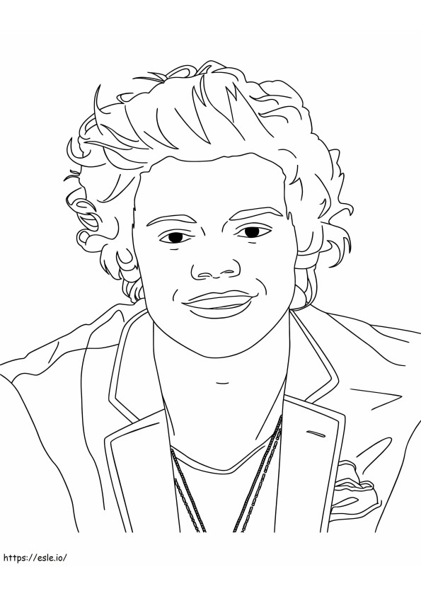 Cool Harry Styles coloring page