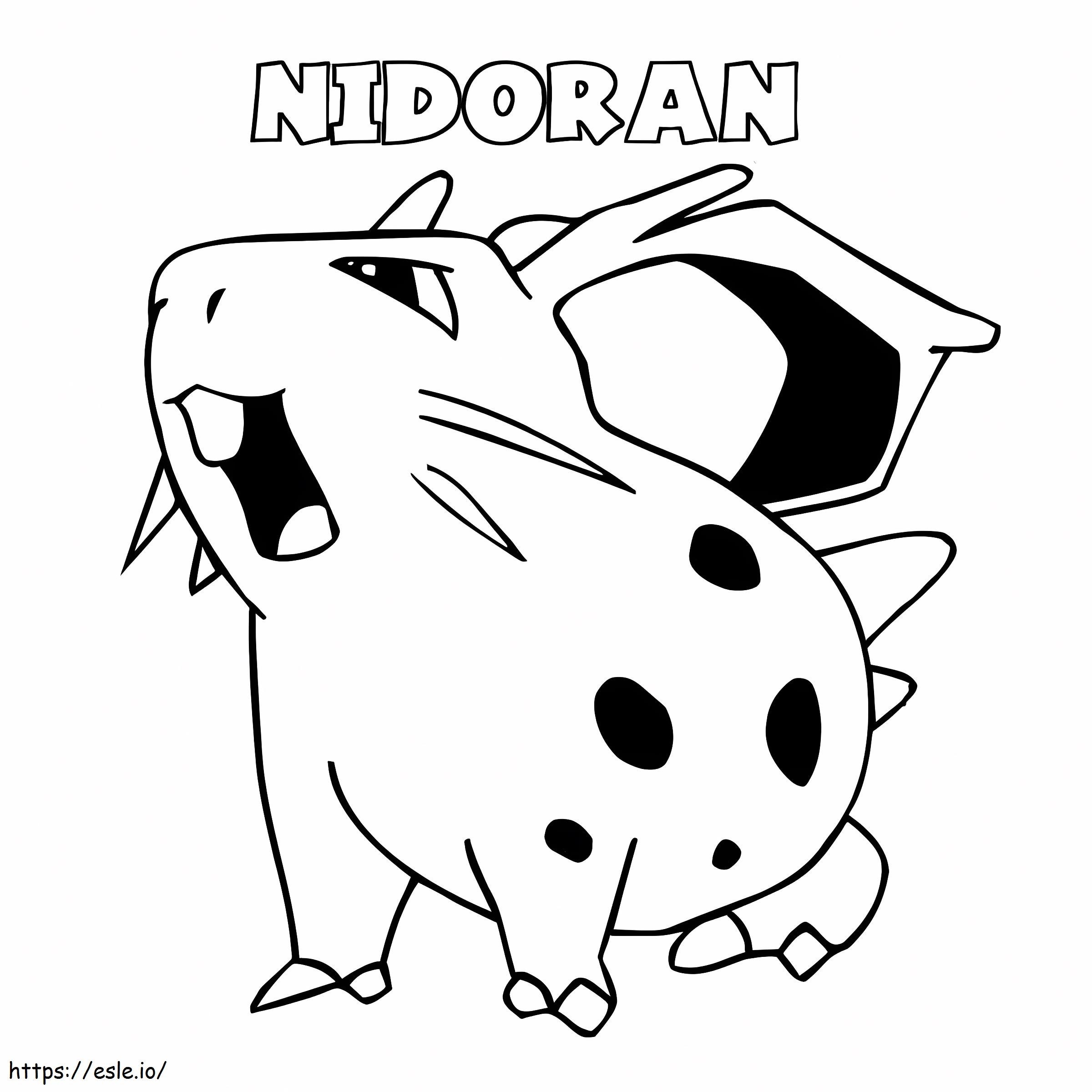 Nyomtatható Nidoranf kifestő