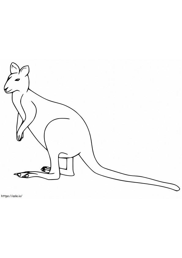 Easy Wallaby coloring page