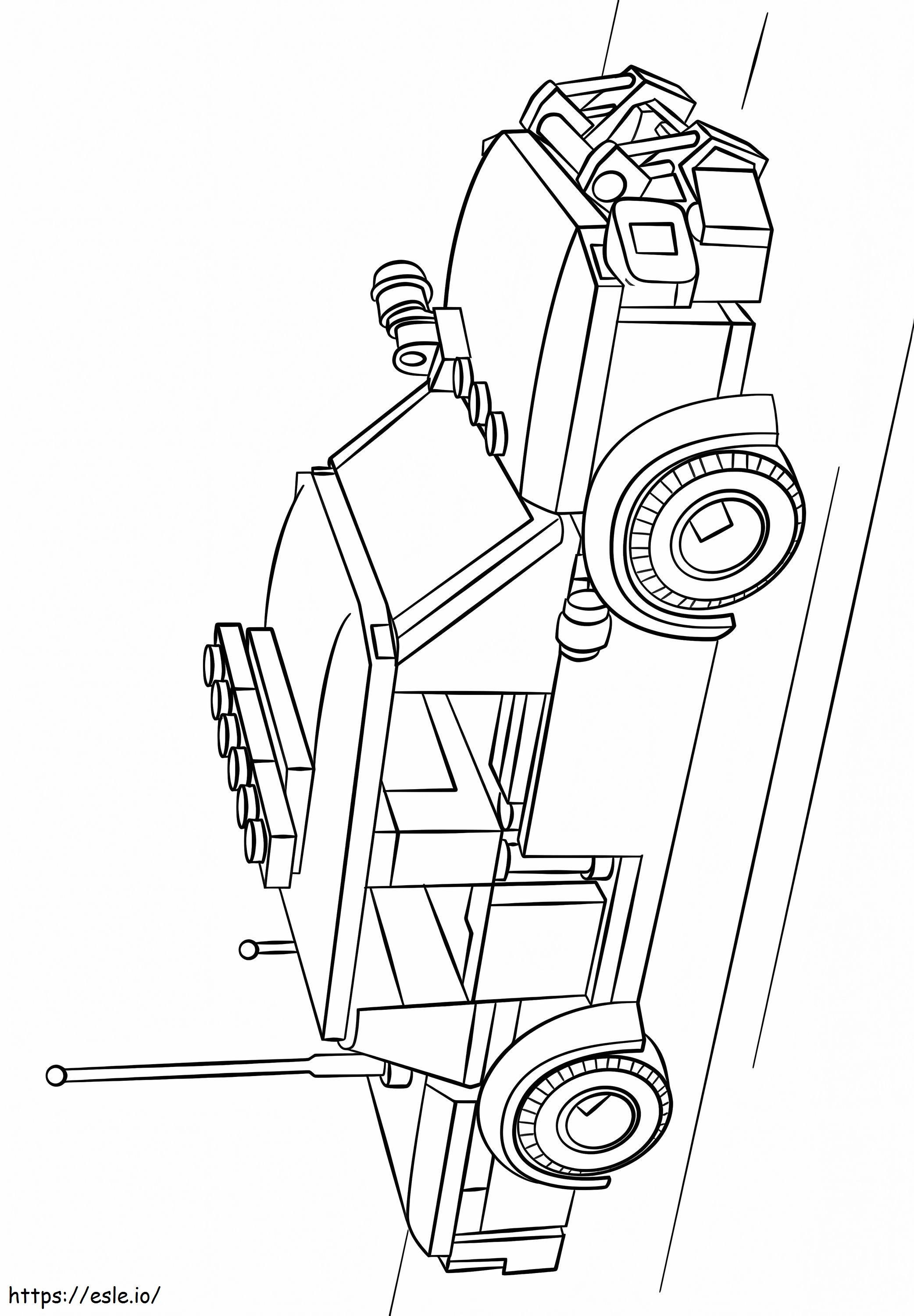 Police Car Lego A4 coloring page