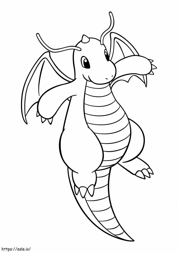Dragonite En Pokemon Scaled coloring page